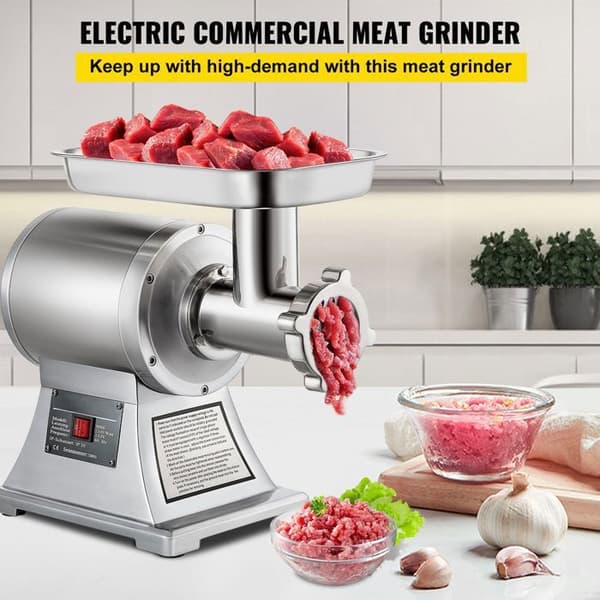 Elektrisk Köttkvarn - DUOKU - 1100W - Rostfritt Stål - 150 kg/h - Silver Silver