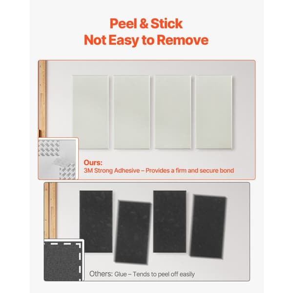 Väggmonterad Akustisk Panel 4-pack-Duoku-Ljudisolerande Glasfiberpaneler 60x30x5 cm-Beige