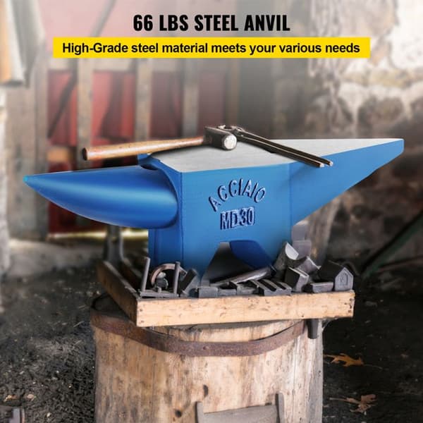 Smidesamboss - DUOKU - 30 kg - rund horn - härdat stål 50 HRC - robust hål