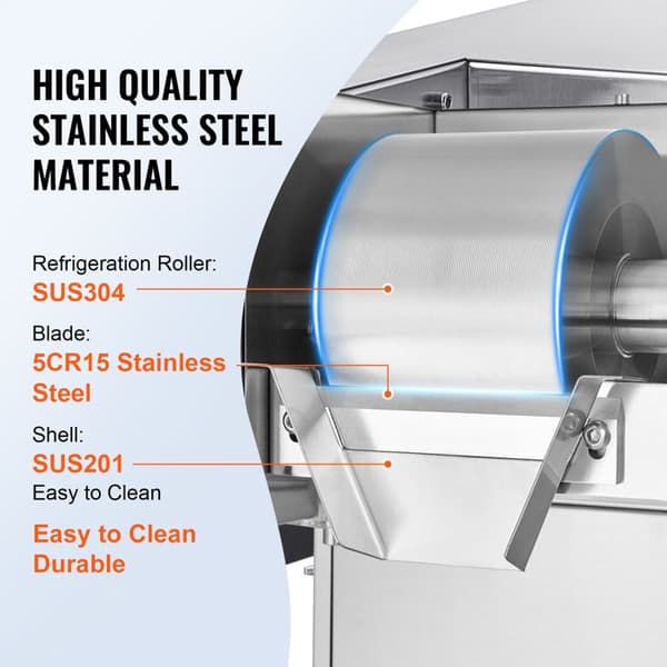 Isknuser - DUOKU - FC125FD-1 - 276 lb/24 h - Rustfrit Stål - 660 W
