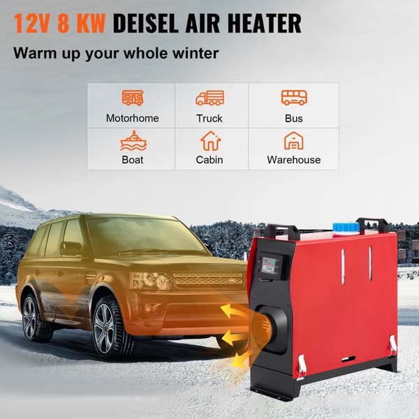Parkering opvarmning - DUOKU - Duoku - 8 kW - Diesel - 12 V (LCD-skærm)