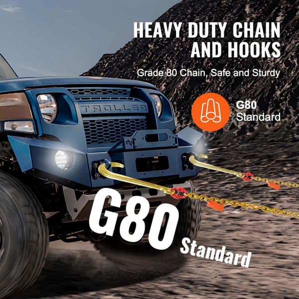 Hænkekæde - DUOKU - G80 - 2 Stykker - 180 cm - Kapacitet 2448 kg
