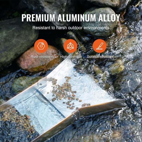 Foldable Sluice Box-Duoku-with Sluice Box-Aluminum Mining Extraction Equipment 50"-23 Piece Set