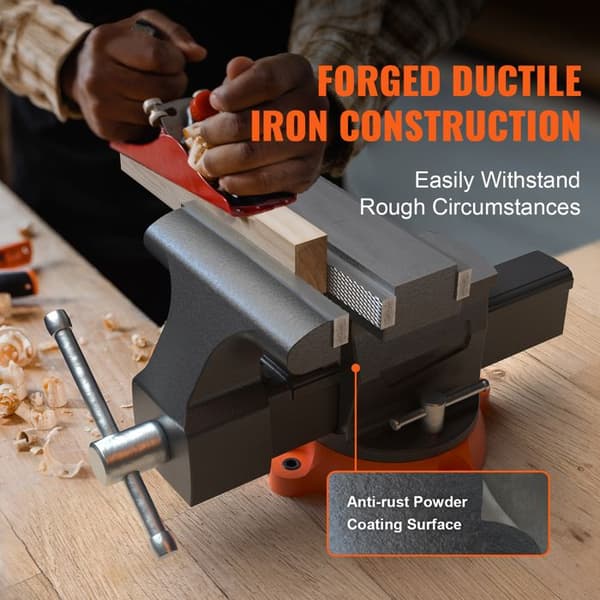 Bordstänger - DUOKU - Modell 6.5 - Käftbredd 16,7 cm - Svängbar bas 360° - Duktile gjutjärn