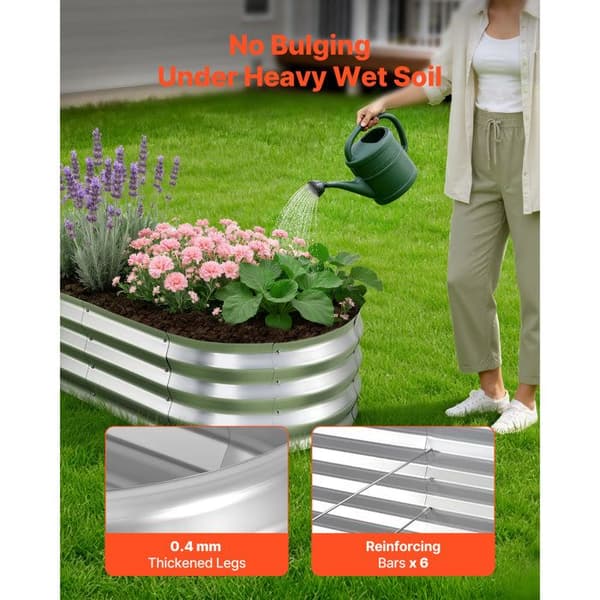Höjdodling - DUOKU - YJ-ZZC006 - 120x60x30 cm - 2-pack - Aluminium-zinklegering Silver