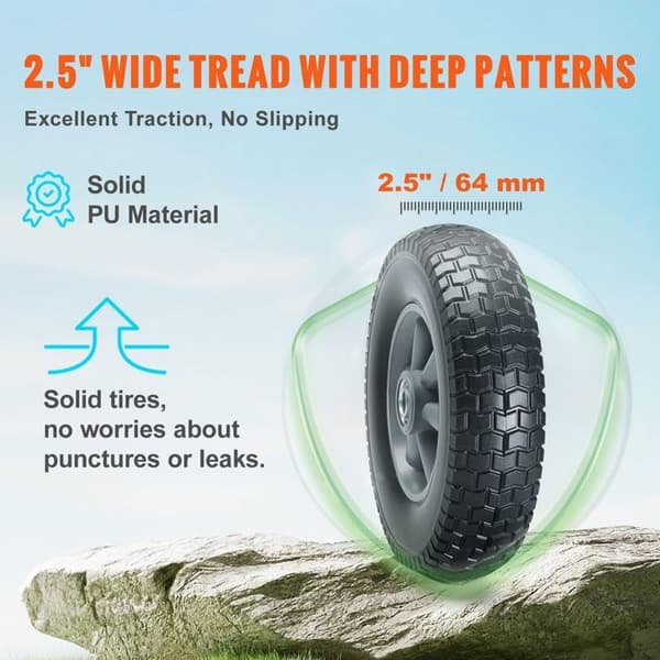 Pneumatic Wheels - DUOKU - Malli CJPU0079 - 10 in - Puhkeamat - 2 kpl