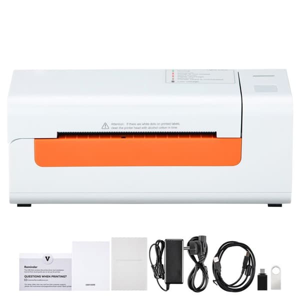Termisk Etiketteprinter - Duoku - Automatisk Etiketgenkendelse - Etiketteringsmaskine 4x6 - Understøtter Windows/MacOS/Linux
