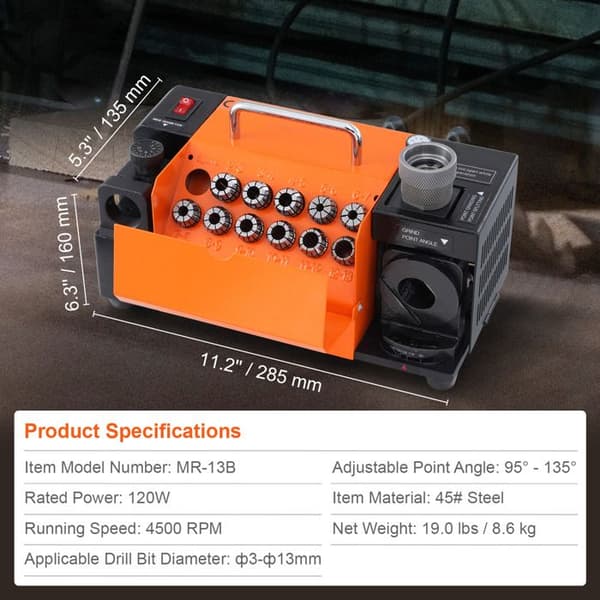 ''Bore af skær - DUOKU - MR-13B - 3 til 13 mm - 4500 omdr/min - 120 W''