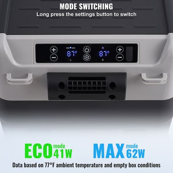 Bilkøleskab - DUOKU - X40K - 40 L - Dobbeltzone - Justerbar temperatur -4℉-68℉