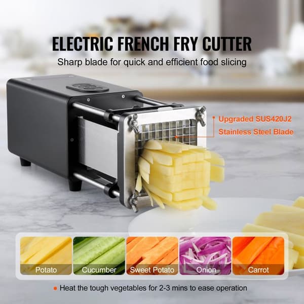 Elektrisk Pommesfrites Skærer - DUOKU - F300 - Klinger i Rustfrit Stål - 58W - Sort