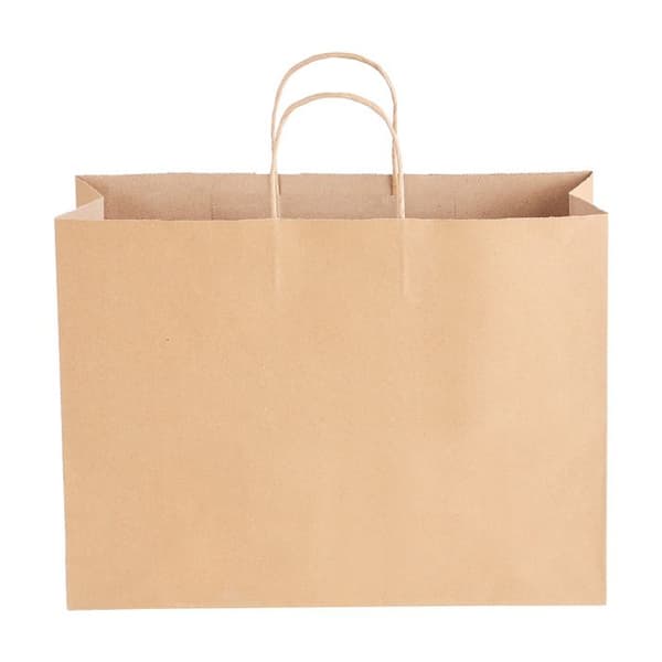 50 stycken papperstraskor med handtag - Duoku - 406x152x308mm - Stora återanvändbara kassar för inköp - Presentförpackningar