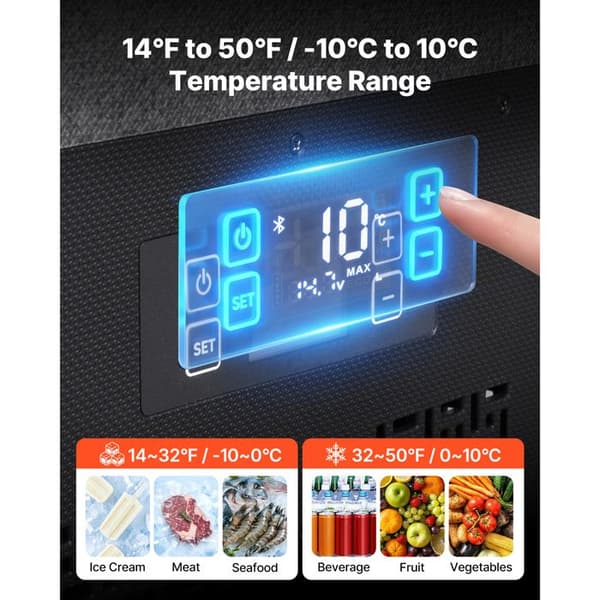 Bärbar elektrisk kylbox - DUOKU - FE20 - 20 L - 12/24 V - Temp. -10°C till 10°C