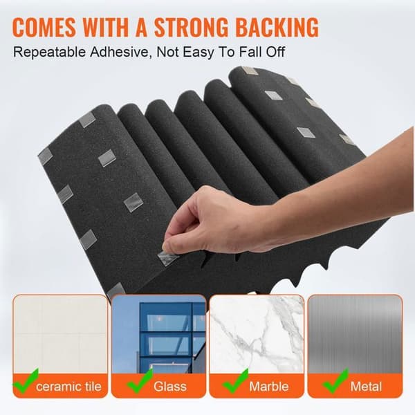 Akustiska skumplattor - DUOKU - DPXJBJ300-4 - Lim - 17 x 6 x 12 tum - Set om 4