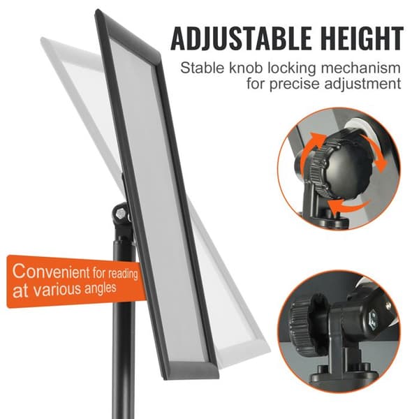 Stöd för panel på pedestal - DUOKU - 11 x 17 tum - Aluminium - Justerbar - Robust