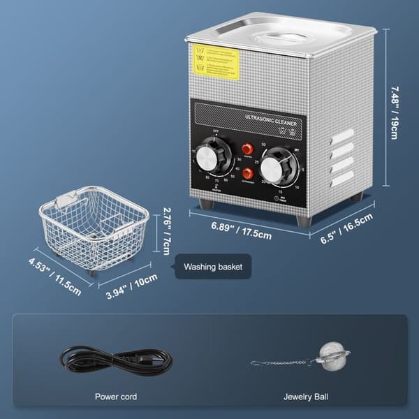 Ultraljudstvätt - DUOKU - KZ-S2 - 2 L - 40 kHz/60 W - Värme 0–80°C