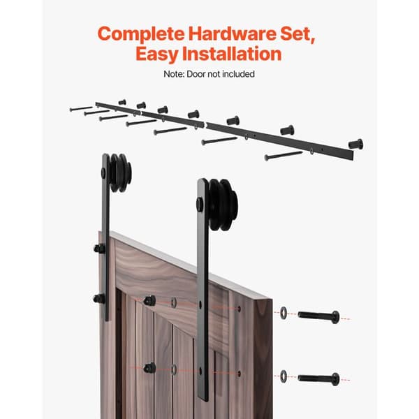 Kit til skydedør til lade - DUOKU - 10FT-3D-7K-I - Holdbart skinnesystem - I-rulle - Kapacitet 150 kg
