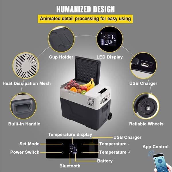 Bilkylskåp - DUOKU - CX30 - 30 L - -20 till 20 °C - 12/24 V (60 W)