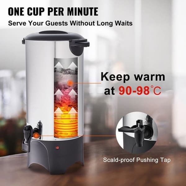 Kaffebryggare - DUOKU - KLY-7.4K - 50 koppar - 7,4 L - Håller 90–98 °C