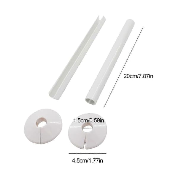 2-pack Rör Radiator Rörskydd Hylsa 15mm Kragar Klipp Passform Badrum Krom white