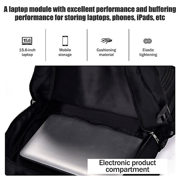 Multifunksjonell ryggsekk for menn og kvinner, forretningsbruk, utendørs reise, laptopveske, slitesterk, pustende, justerbar ryggsekk, unisex Green
