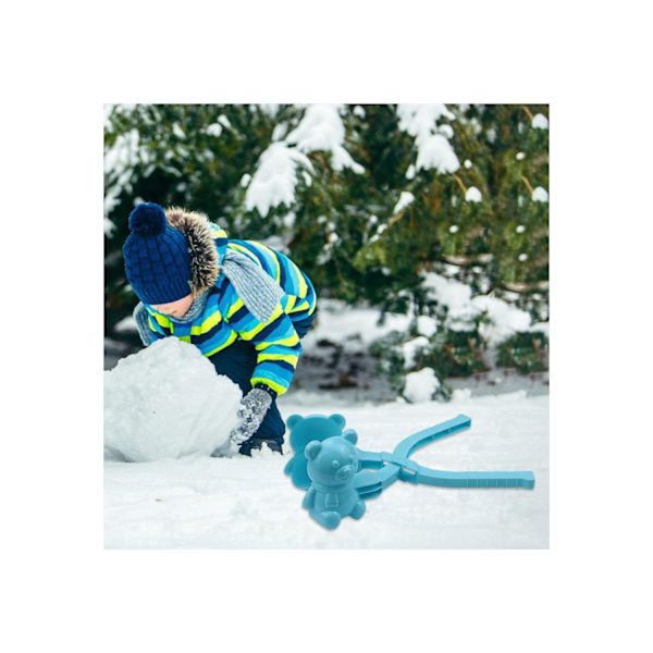 Babybjørn form sne sand ler model snebold sne sjovt vinterlegetøj rød blue