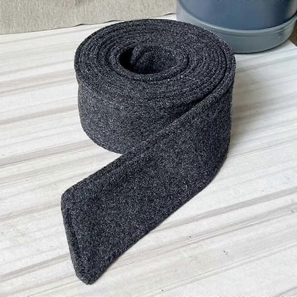 Mångsidigt kappbälte för kvinnor - ullen brett midjeband dark gray 180cmx5cm