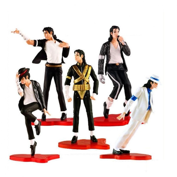 5 st Mönster Set Dansande Michael Jackson Doll Anime Collection