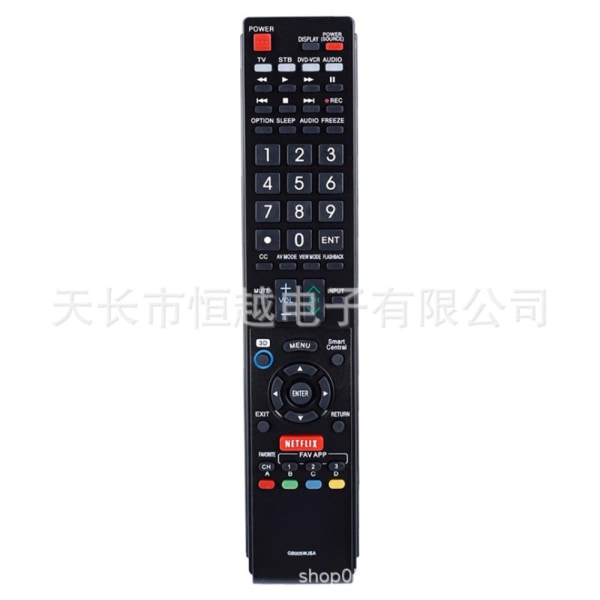 GB005WJSA är lämplig för Sharp TV-fjärrkontroll GB058WJSA GA983WJSA