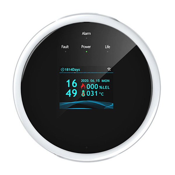 WIFI gasalarm, køkken, gaslækagedetektor, alarm for brændbar gas (gasdetektionsalarm - europæiske regler)