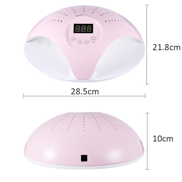 Tvåhands härdningsgel nagellacksmaskin 48W UV LED-indikator naglar för torkning av fötter UV LED-lykta 48W dubbellampa |