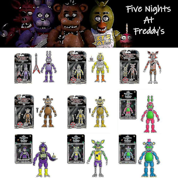 Five Nights At Freddy's Springtrap -setti, jossa 9 nivellettyä toimintahahmoa Jst. Xd.