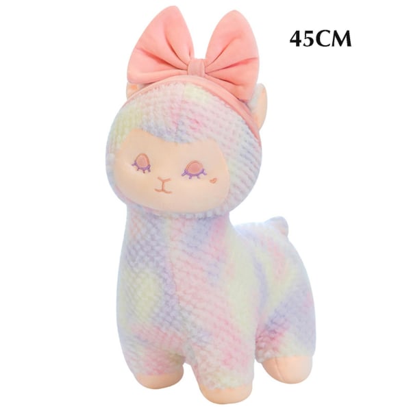 Kawaii Alpaca Plyschleksak Tecknad Plyschleksak Kudde Mjuk Bekväm Hudvänlig Plyschdocka För Vuxna Barn Pojkar Och Flickor Pink 25cm