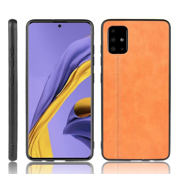 Gul Hybrid TPU + PU Case Kompatibel med Din Samsung Galaxy A71