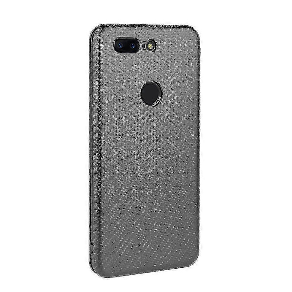 Kolfiberläderfodral för Oneplus 5t Black