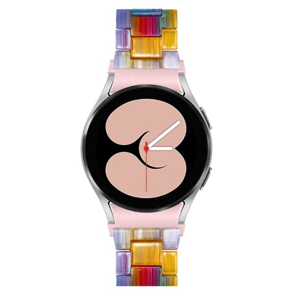 Rainbow Resin Rem för din Samsung Galaxy Watch4 Active 40mm/44mm/watch4 Classic 42mm/46mm