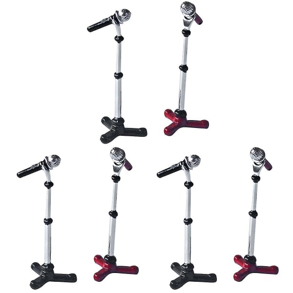 6 Set Simulerad Mikrofon Mini Mikrofon Dekoration Mini Hus Tillbehör