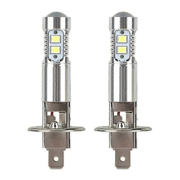 2 stk. 100w 6000k H1 LED-frontlyspærer for tåkelys til bil