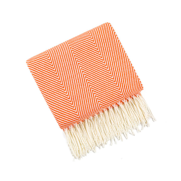 Koseteppe, sengeteppe, sofa, ullteppe, teppe, pledd, sofateppe, fluffy sofateppe, merinoteppe, fluffy varmt teppe oransje