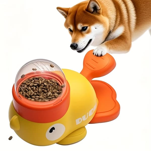 1 stk. Interaktiv Andeformet Hundemad Dispenser Legetøj - Manuel Trykføder til Små, Medium 1pc Toy