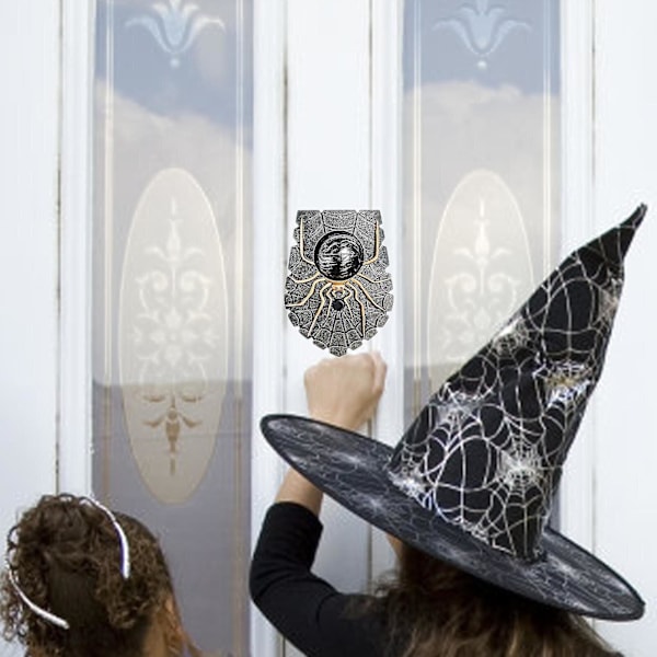 Halloween Horror Enøyd Dørklokke Dekor Edderkopp Med Lyd Skumle Roterende Øyne 16,3*12,4*6,1cm