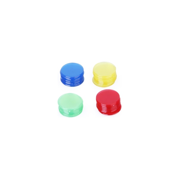 4 färger Transparent design Plast Bingo Chips Marker Token Bingo Cards Colourful