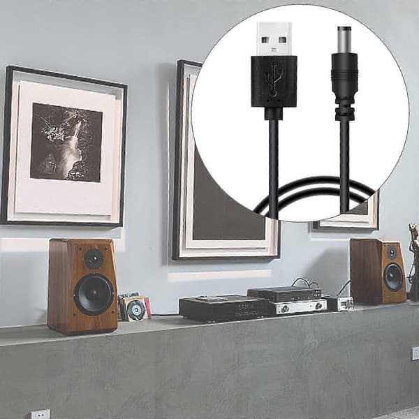 USB 5V til DC5.5x2.1mm 14 Adaptere Ladekabel Med Strømbryter USB til 5V