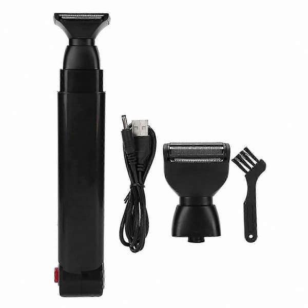 USB Oppladbar Elektrisk Dobbelthodet Hårfjerner for Rygg for Menn med Barberhode