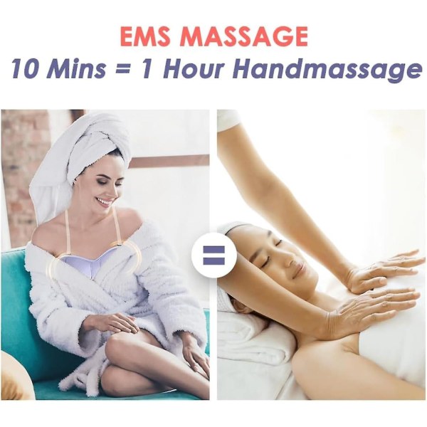 Elektrisk bystmassager, Bröstförstärkare Massager BH, Trådlös Bröstförstärkare Massager med varm kompress, Anti slappning