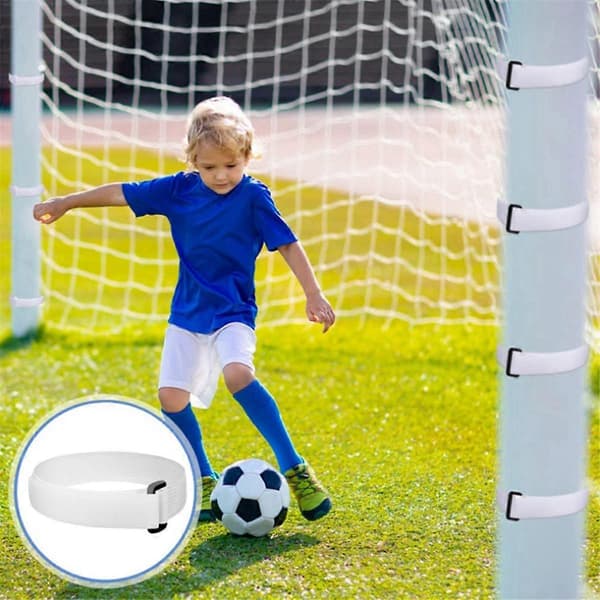 30 stk. Målnetstropper Fodboldmålnet Fastgørelsesstropper Fodboldmålnetstropper White