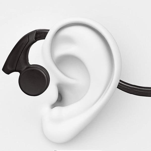 Bagmonteret ledningsstyret knogleledningshovedtelefon Black