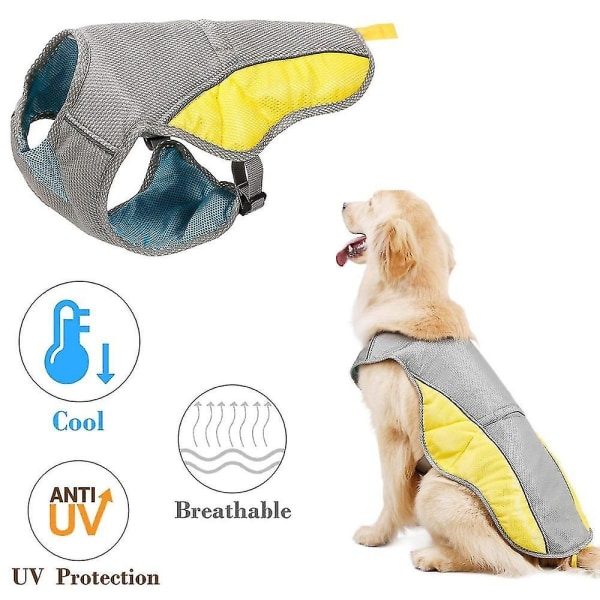 (XXL) Sommar Hund Kylväst Kläder Justerbar Mesh Reflexväst Jacka