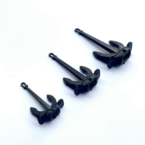 2x RC-veneankkurit Mini Hall -ankkurit Simulaatio Merenkulku Mallikomponentit 3.5cmx6.4cm