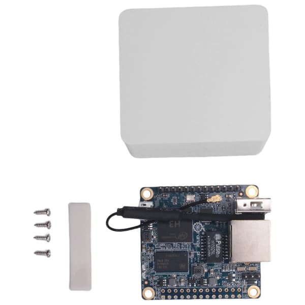 til Orange Pi Zero 512MB Udviklingskort+Beskyttende Hvidt Kabinet, H3 Core Open-Source Mini Single B Blue