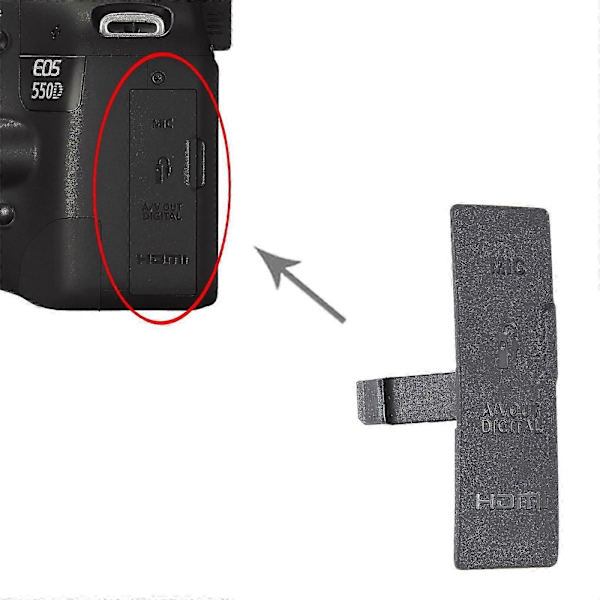 Til Canon EOS 550D OEM USB Dæksel